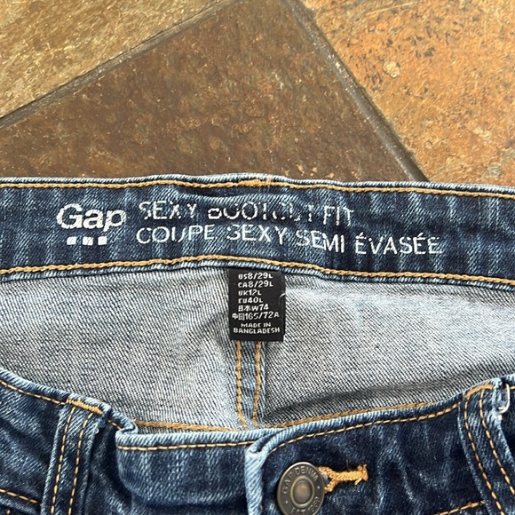 GAP Sexy Bootcut Fit denim jeans size 29/8 Long - Picture 3 of 9